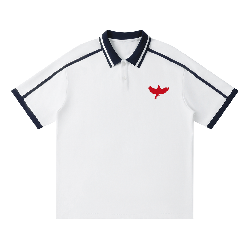Unisex Contrast Piping Polo Shirt